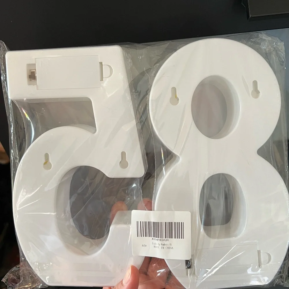White Number 85 LED Marquee Sign - Party Decor